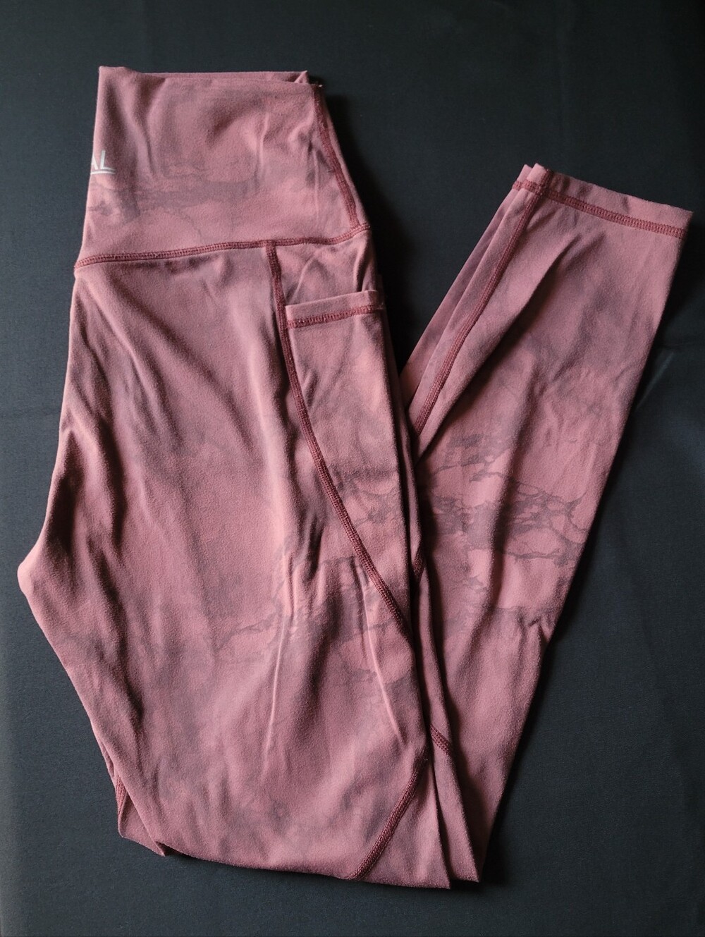 Vital Apparel Mauve Marble Leggings, Size M